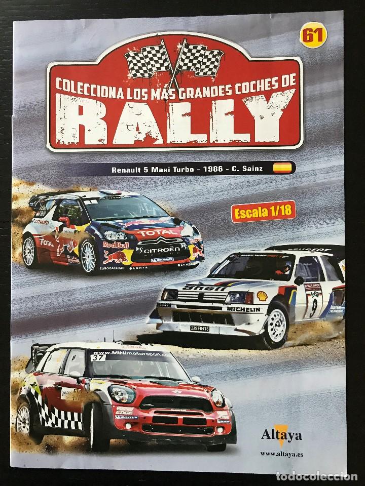 Coches: RENAULT 5 MAXI TURBO 1986 SAINZ RALLYE - FASCICULO N&ordm; 61 - LOS MAS GRANDES COCHES DE RALLY ALTAYA