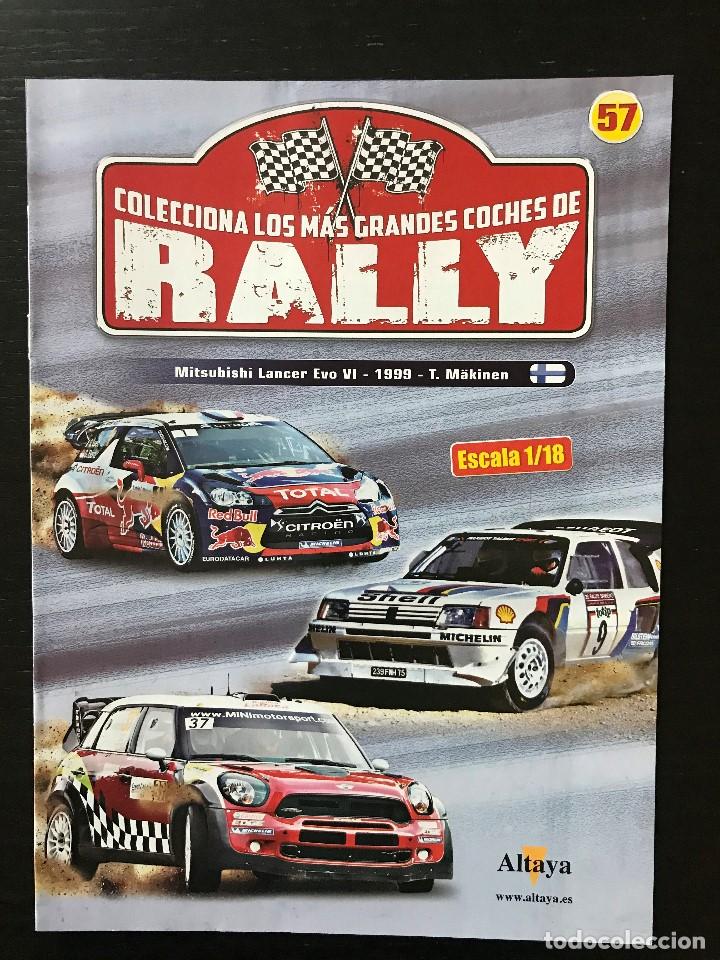 Coches: MITSUBISHI LANCER EVO VI MAKINEN RALLYE - FASCICULO N&ordm; 57 - LOS MAS GRANDES COCHES DE RALLY ALTAYA