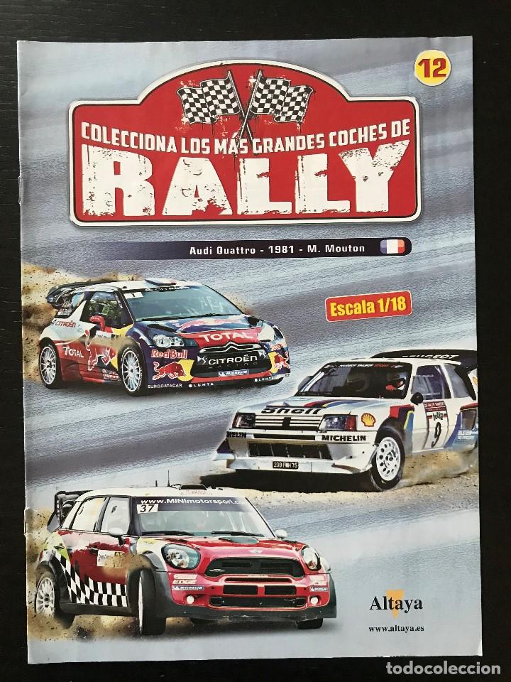 Coches: AUDI QUATTRO 1981 MOUTON RALLYE - FASCICULO N&ordm; 12 - LOS MAS GRANDES COCHES DE RALLY ALTAYA