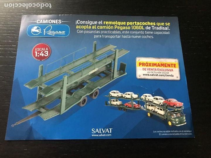 Coches: FOLLETO PROMOCION REMOLQUE PORTACOCHES PEGASO 1060 L TRADISA - CAMIONES PEGASO - SALVAT COLECCION