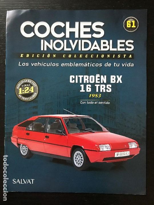 Coches: CITROEN BX 16 TRS (1983) - FASCICULO N&ordm; 61 DE LA COLECCION COCHES INOLVIDABLES DE SALVAT