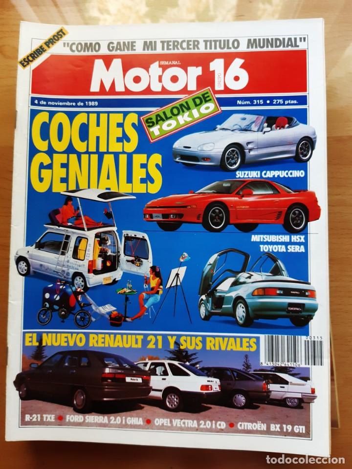 Coches: Motor 16 n&ordm; 315. Renault 21 TXE, Ford Sierra Ghia, Opel Vectra 2.0, Citroen BX 19 GTI. Seat Toledo