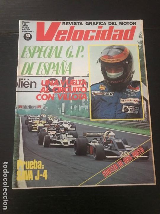 Coches: VELOCIDAD N&ordm; 873 - ESPECIAL GP DE ESPA&Ntilde;A FORMULA 1 SEAT 132 PEGASO SAVA J4 PARIS MADRID RACE