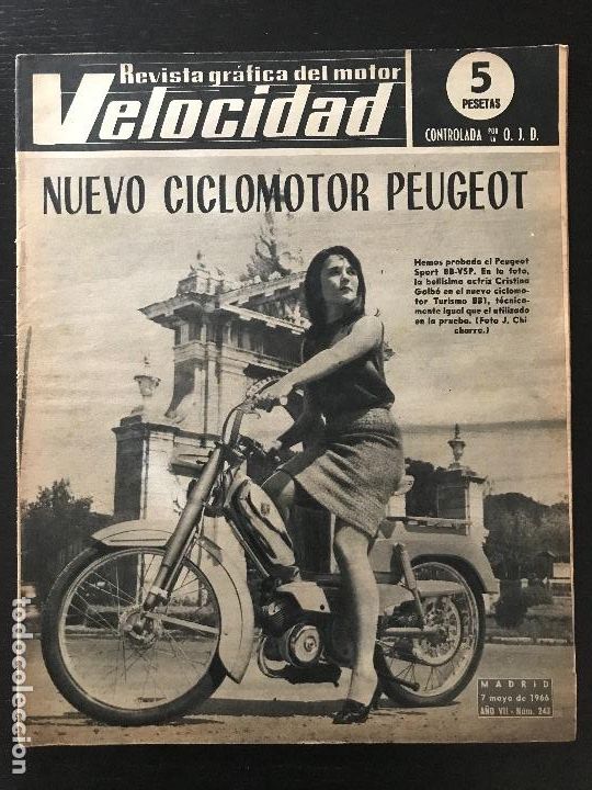 Coches: VELOCIDAD N&ordm; 243 - SIMCA CONTI 1000 UNIMOG SURTEES TROFEO CANTO CICLOMOTOR PEUGEOT SPORT TURISMO