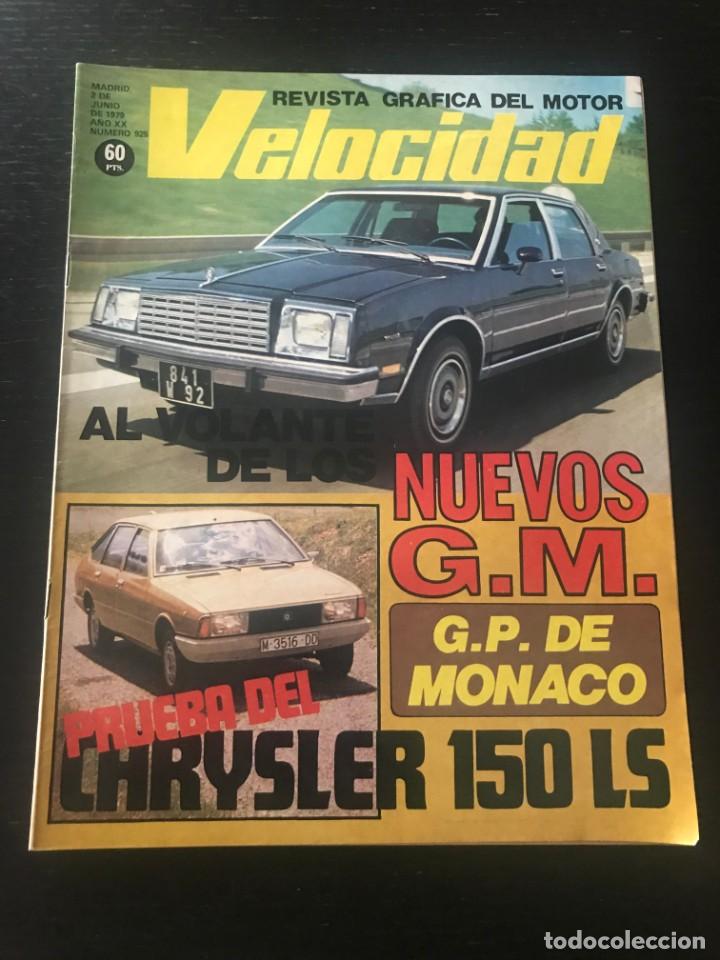 Coches: VELOCIDAD N&ordm; 925 - CHRYSLER 150 LS GENERAL MOTORS GP MONACO FORMULA 1 MIN GRAU MOTO CROSS RALLYE