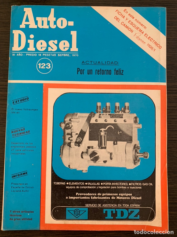 Coches: Revista auto-diesel 123 ficha de taller Pegaso 1100/1