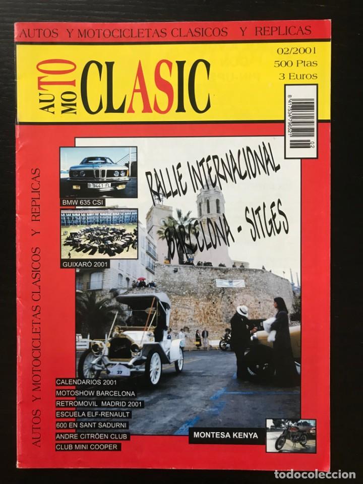 Coches: CLASIC MANIA N&ordm; 2/2001 REVISTA MOTOR CLASICO BMW 635 CSI MONTESA KENYA RALLY BCN SITGES GUIXARO