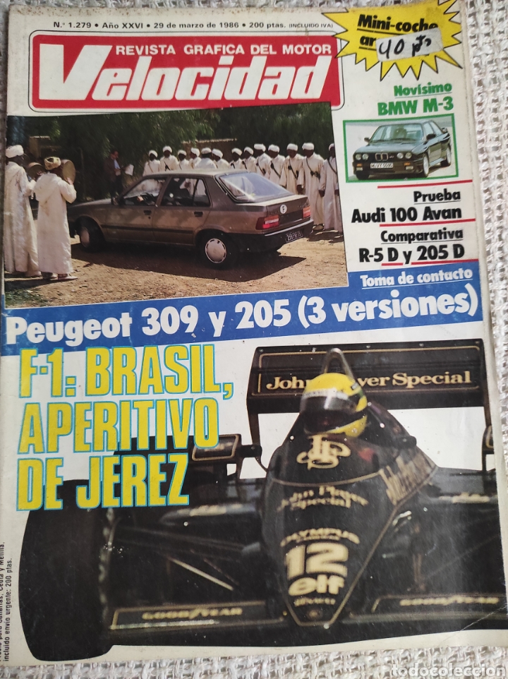 Autos: VELOCIDAD N&ordm; 1279-1986 -COMPARATIVA RENAULT 5 D- y PEUGEOT 205-D