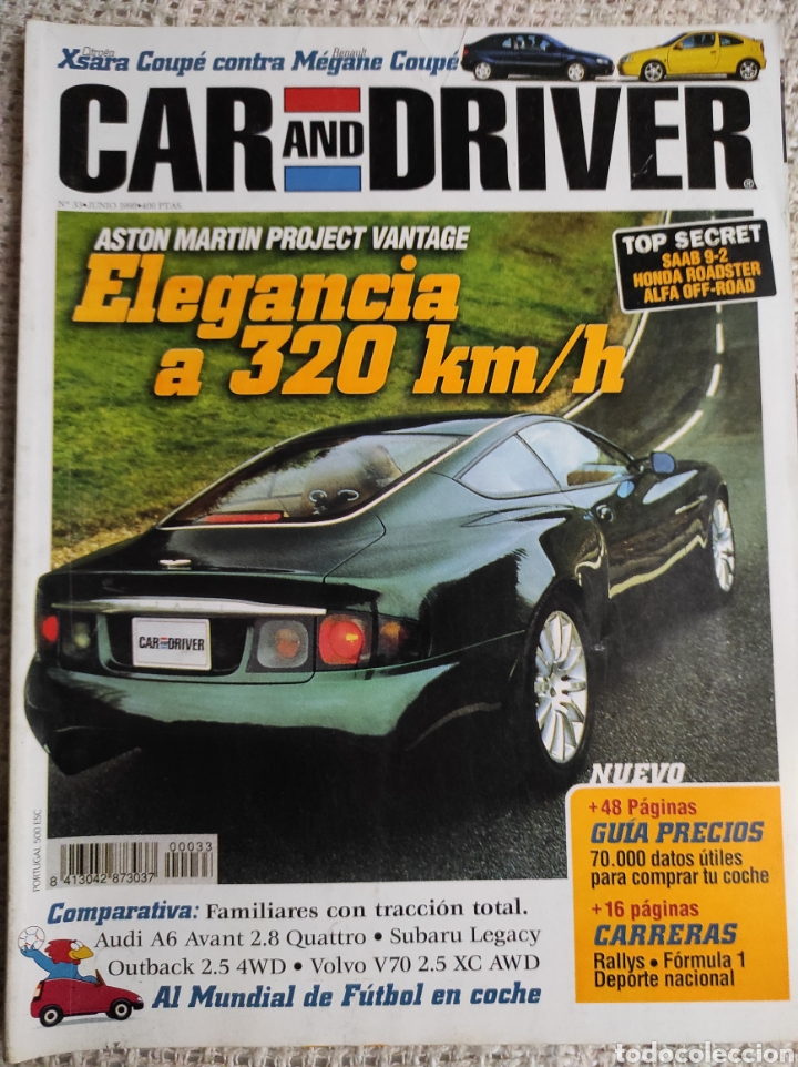 Coches: CAR AND DRIVER N&ordm; 33 A&Ntilde;O 1998. COMPARATIVA: COMPARATIVA: CITROEN XSARA COUP&Eacute; 2.0 Y RENAULT M