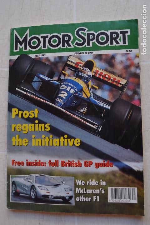 Coches: 1993 REVISTA MOTOR SPORT - MONACO GP - JAGUAR XJ SALOON -RENAULT CLIO WILLIAMS