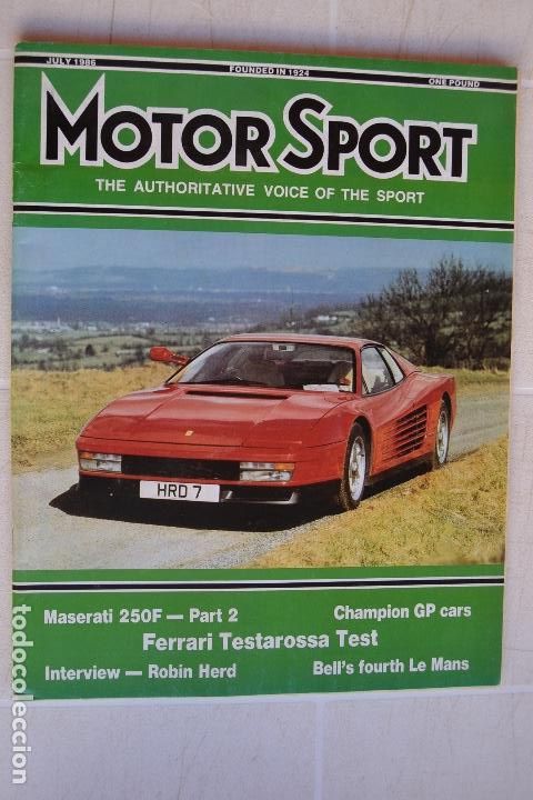 Coches: 1986 REVISTA MOTOR SPORT - ROAD TEST FERRARI TESTAROSSA - ALFA ROMEO 75