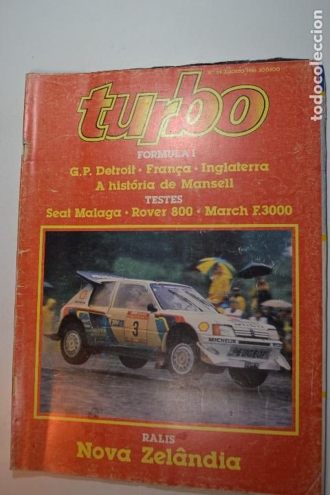 Coches: 1986 REVISTA TURBO N&ordm;59 - SEAT MALAGA - ROVER 800 - MARCH F3000 - LA HISTORIA DE MANSELL