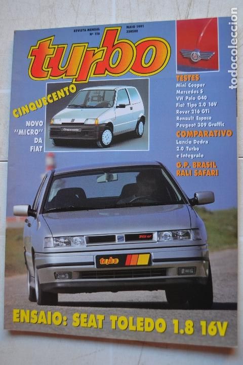 Coches: 1991 REVISTA TURBO N&ordm;116- MINI COOPER - VW POLO G40 - ROVER 216 GTI - SEAT TOLEDO 1.6 16 V