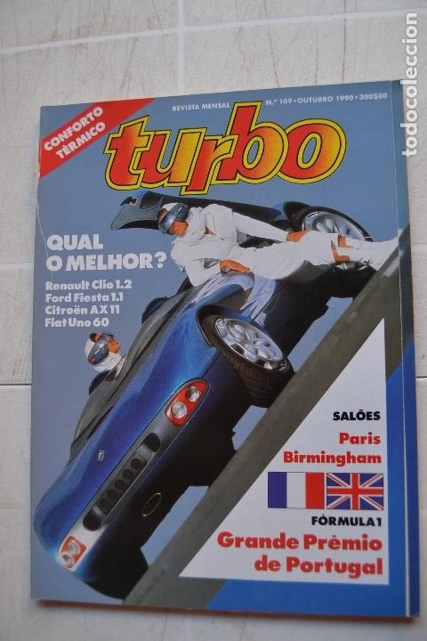 Coches: 1990 REVISTA TURBO N&ordm;109 - RENAULT CLIO - FORD FIESTA - CITROEN AX - FIAT UNO
