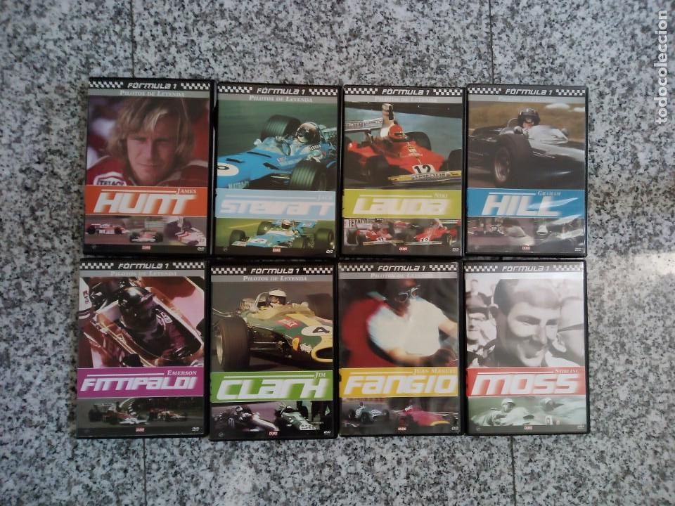 Voitures: Colecci&oacute;n completa 8 DVDs Pilotos de leyenda Fangio Moss Clarh Fittipaldi Hill Lauda Hunt Stewart
