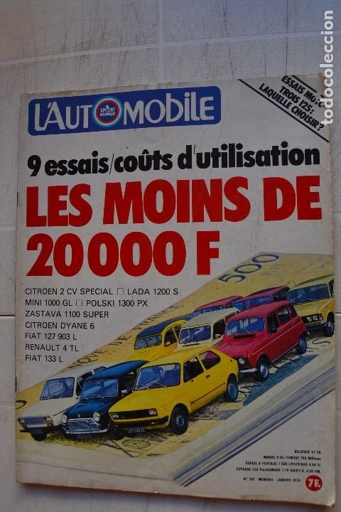 Coches: 1979 REVISTA L`AUTOMOBILE - CITROEN 2CV SPECIAL - MINI 1000 GL - CITROEN DYANE 6 - ZASTAVA 1100