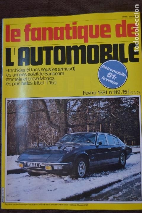 Coches: 1981 REVISTA LE FANATIQUE DE L`AUTOMOBILE - TALBOT T50 , FERRARI DAYTONA