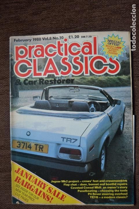 Coches: 1988 REVISTA PRATICAL CLASSICS - TRUMPH TR7 - JAGUAR MKII - P4 ROVER - TR7/8