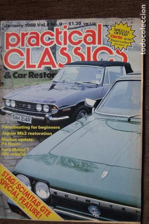 Coches: 1988 REVISTA PRATICAL CLASSICS - FORD MODEL T REBUILT - JAGUAR MKII - P4 ROVER