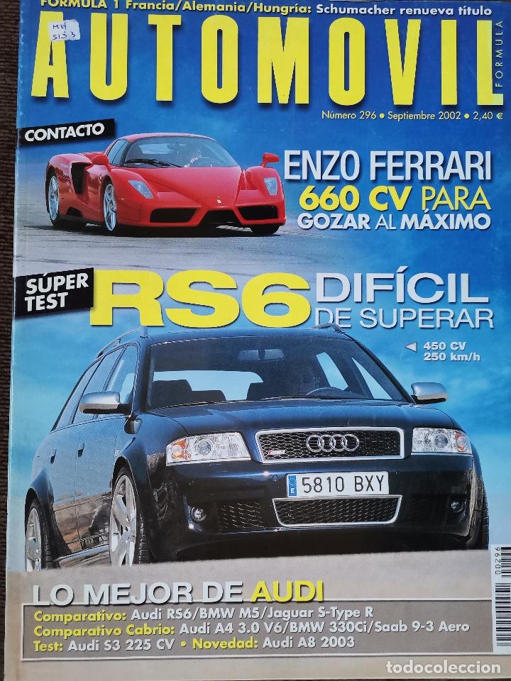 Coches: N&ordm; 296 2002 REVISTA AUTOMOVIL - FERRARI ENZO - AUDI RS6 - BMW M5