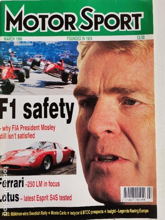 Coches: 1996 REVISTA MOTOR SPORT - LOTUS ESPRIT S4S - FERRARI 250 LM