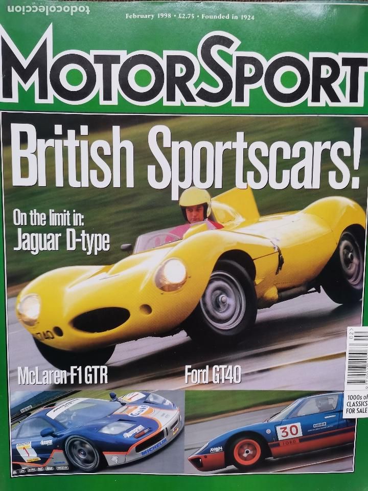 Coches: 1998 REVISTA MOTORSPORT - JAGUAR D TYPE - McLAREN F1 GTR - FORD GT 40