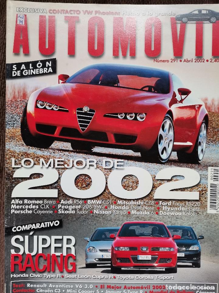 Coches: 2002 REVISTA AUTOMOVIL - ALFA ROMEO BRERA - MERCEDES CLK - SEAT COUPE CUPRA R - HONDA TYPE R