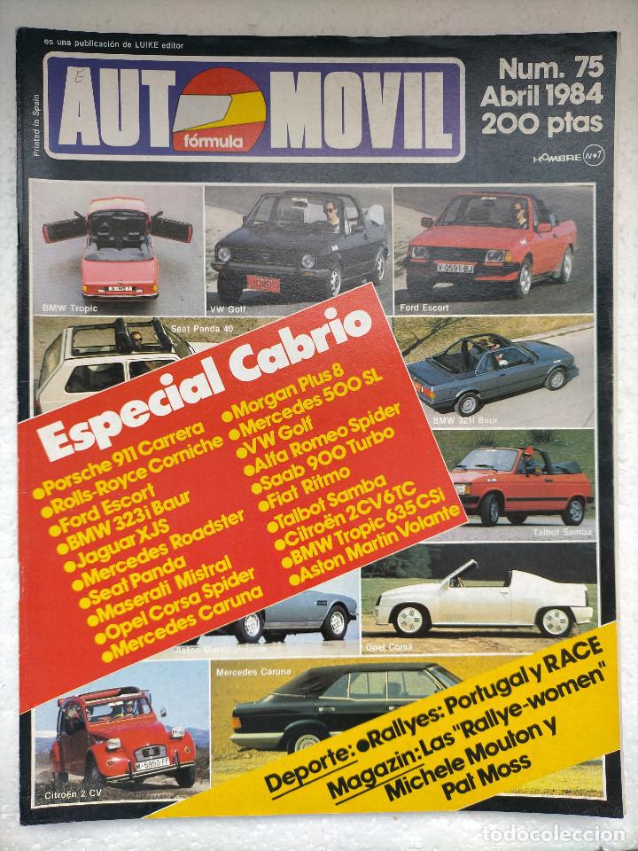 Cars: REVISTA AUTOMOVIL N&ordm; 75 A&Ntilde;O 1984 - ESPECIAL CABRIO - MASERATI MISTRAL 3700