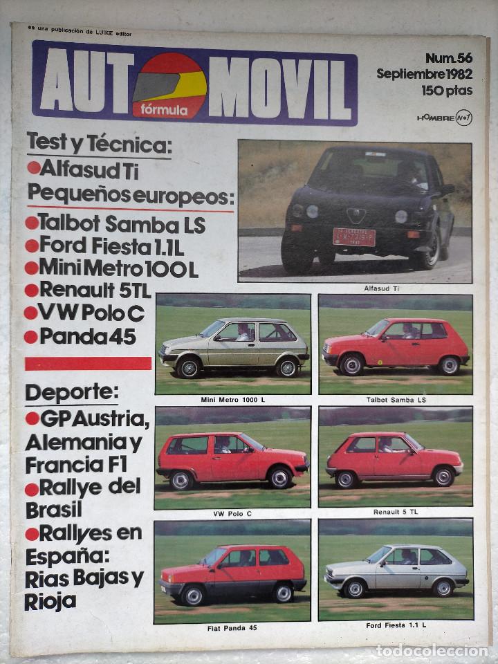 Cars: REVISTA AUTOMOVIL N&ordm; 56 - A&Ntilde;O 1982 - ALFASUD TI - SAMBA LS - MINI METRO - PANDA 45 - POLO C - FIESTA