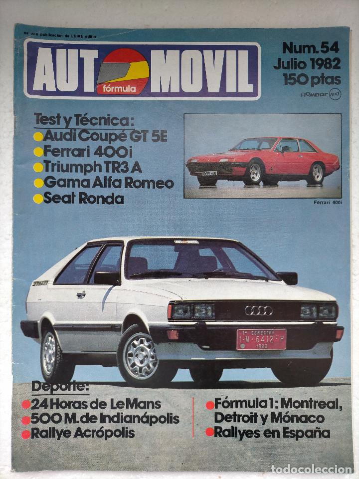 Cars: REVISTA AUTOMOVIL N&ordm; 54 - FERRARI 400i - TRIUMPH TR3 A - AUDI COUPE GT 5E