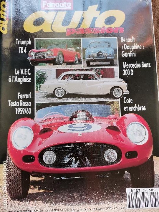 Coches: 1990 REVISTA AUTO PASSION - TRIUMPH TR4 - RENAULT DAUPHINI GORDINI - FERRARI TESTA ROSSA 1959/60