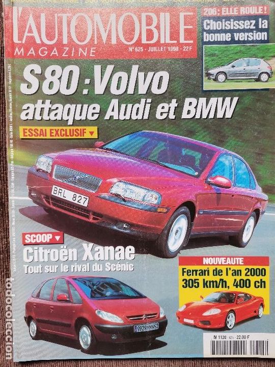 Coches: 1998 REVISTA L`AUTOMOBILE - VOLVO S80 - MASERATI QUATTROPORTE V8 - FERRARI F 355 F1 - TVR - MAZDA