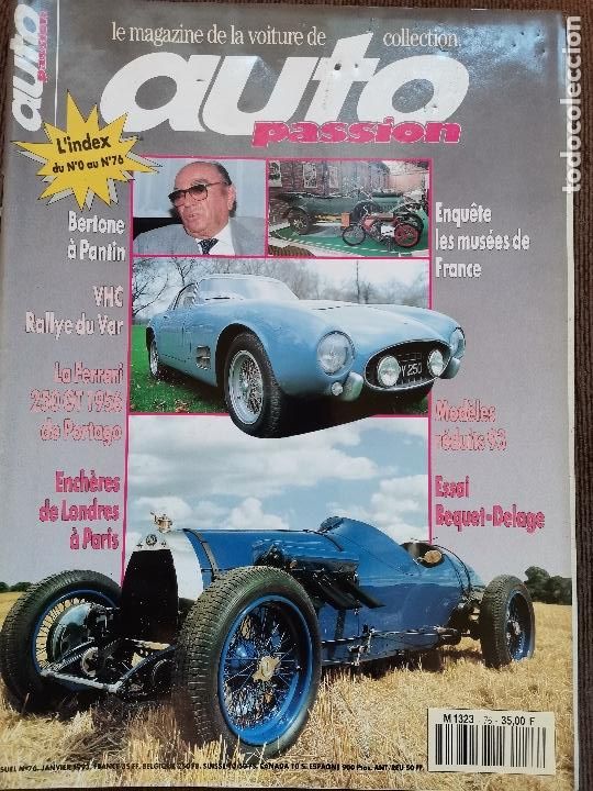 Coches: 1993 REVISTA AUTO PASSION - BEQUET - DELAGE - FERRARI 250 GT 1956 - RALLY DU VAR