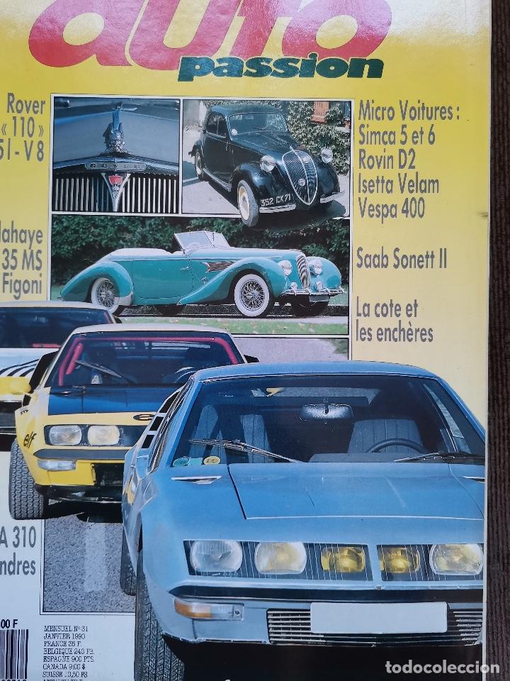 Coches: 1990 REVISTA AUTO PASSION - ALPINE A 310 - VESPA 400 - ROVIN D2 - ROVER P4