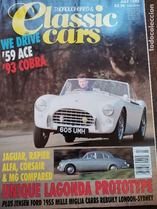 Coches: 1993 REVISTA THOROUGHBRED & CLASSIC CARS - AC COBRA 50TH YEARS - LAGUNA - JAGUAR - RAPIER - MG