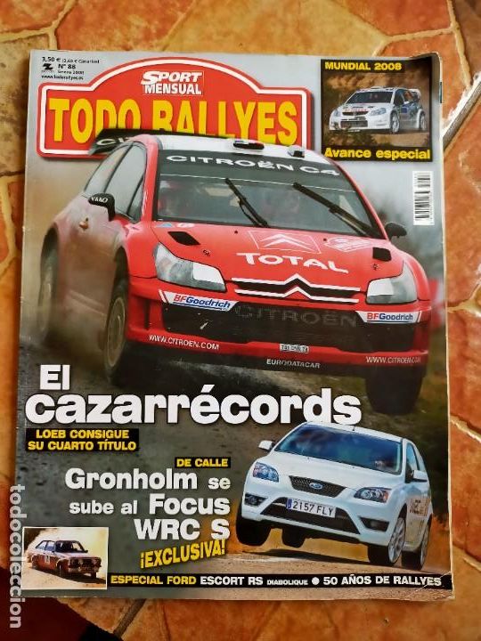 Coches: Antigua revista Todo Rallyes Enero 2008 N&ordm;88 cITRO&Euml;N C4 Sebastian Loeb 4 t&iacute;tulo mundial