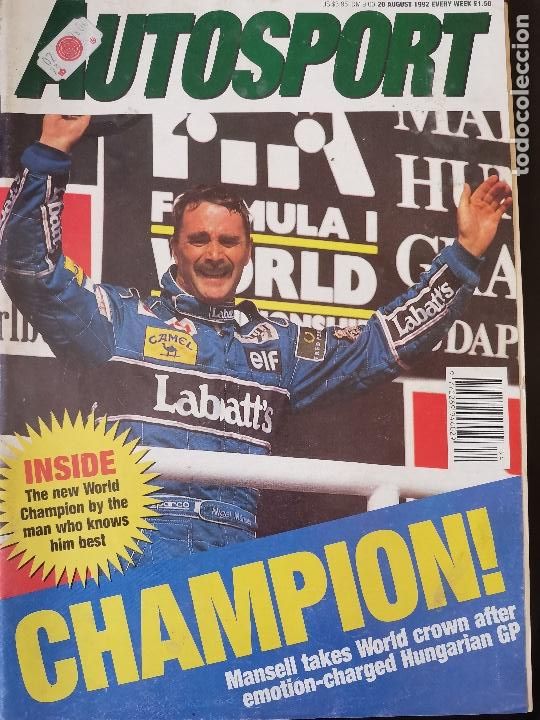 Coches: 1992 REVISTA AUTOSPORT - MANSELL CHAMPION - JAGUAR XJ 220540 CV
