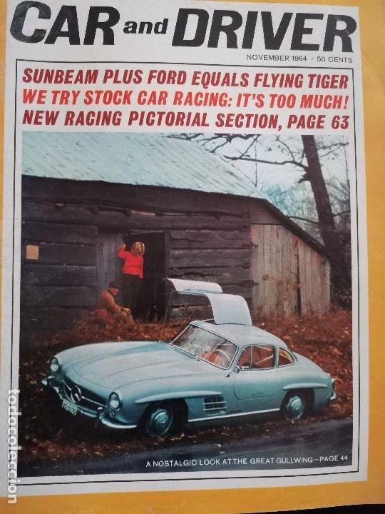 Voitures: 1964 REVISTA CAR AND DRIVER - ISLE OF MAN MOTORCYCLES - SUNBEAM TIGER - MERCEDES 300 SL