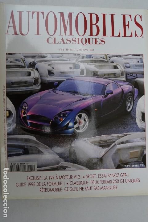 Coches: 1998 REVISTA AUTOMOBILES CLASSIQUES - PANOZ GTR-1 - TVR V12 - 2 FERRARI 250 UNIQUES - GUIA F1