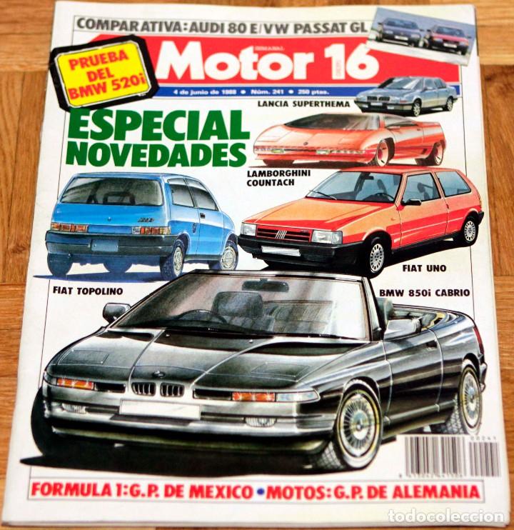 Coches: REVISTA MOTOR 16 JUNIO 1988 N&Uacute;M. 241