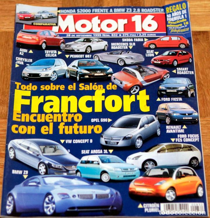 Coches: REVISTA MOTOR 16, SEPTIEMBRE 1999. N&Uacute;MERO 832