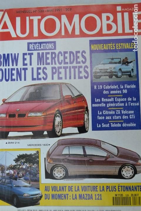 Coches: 1991 REVISTA L`AUTOMOBILE - RENAULT 19 CABRIOLET - BMW 214 I - CITROEN ZX VOLCANE