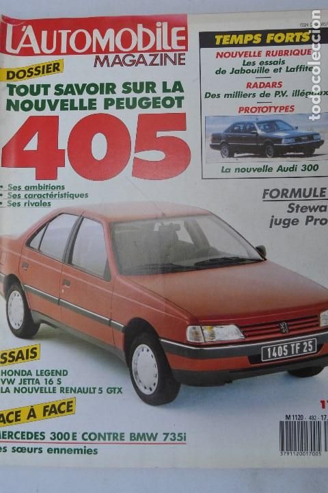 Coches: 1987 REVISTA L`AUTOMOBILE - HONDA LEGEND - VW JETTA 16 S- RENAULT 5 GTX - MERCEDES 300 - BMW 735I