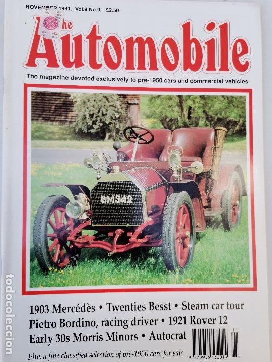 Coches: 1991 REVISTA THE AUTOMOBILE - 1903 MERCEDES - 1921 ROVER 12 - 1930`S MORRIS MINOR