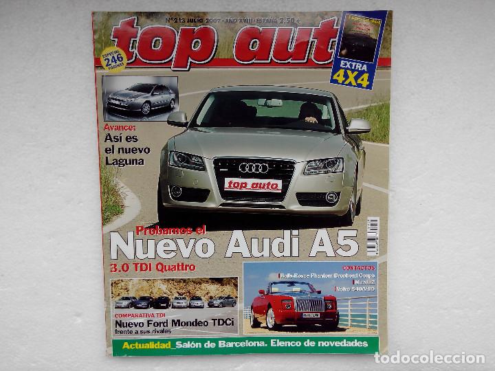 Coches: TOP AUTO N&ordm;213 JULIO 2007-AUDI A5 3.0 TDI-159 JTD-HONDA ACORD 2.2iCTDi- MAZDA 6 CRTD-COROLA SEDAN