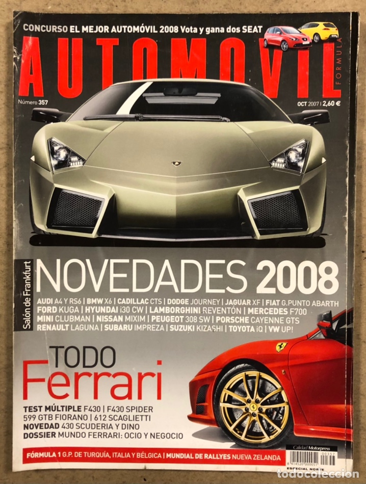 Voitures: AUTOM&Oacute;VIL N&deg; 357 (2007). FERRARI: F430, F430 SPIDER, 599 GTB FIORANO, 612 SCAGLIETTI,...