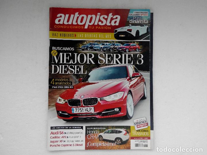 Coches: AUTOPISTA N&ordm; 2783 A&Ntilde;O 2012- AUDI S6 -HONDA CRV 2.2 I-DTEC 4X4- BMW 316D, 318D, 320D, 320D ED