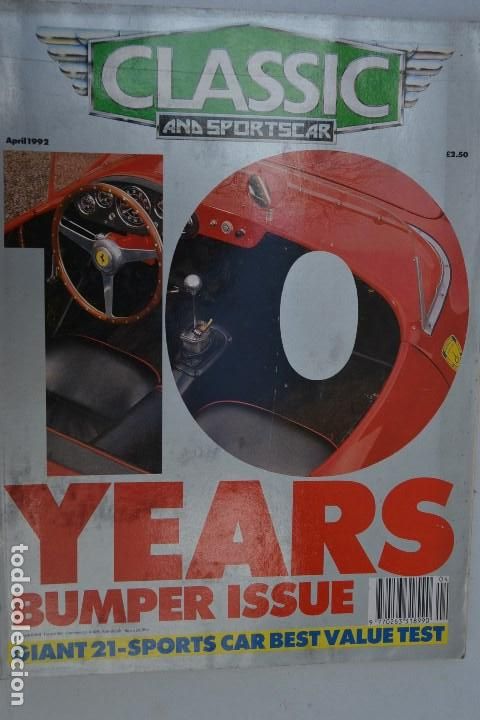 Coches: 1992 REVISTA CLASSIC AND SPORTSCAR - 21 CAR TESTS -FERRARI - AC COBRA - JAGUAR - LOTUS