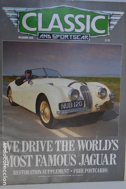 Coches: 1988 REVISTA CLASSIC AND SPORTSCAR - JAGUAR XK NUB 120 - PEGASO - FIAT DINO - FERRARI