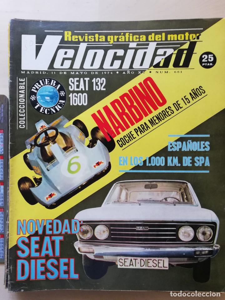 Coches: Velocidad n&ordm; 661 (11-05-1974) - Seat 132 Di&eacute;sel - Honda 500 - GP de Espa&ntilde;a